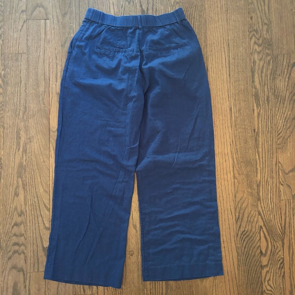 Abercrombie & Fitch Pleated Wide Leg Tailored Linen Blend Pants • size Med Short - Picture 5 of 7